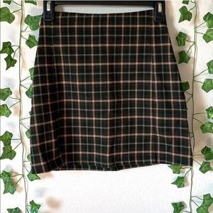 plaid mini skirt